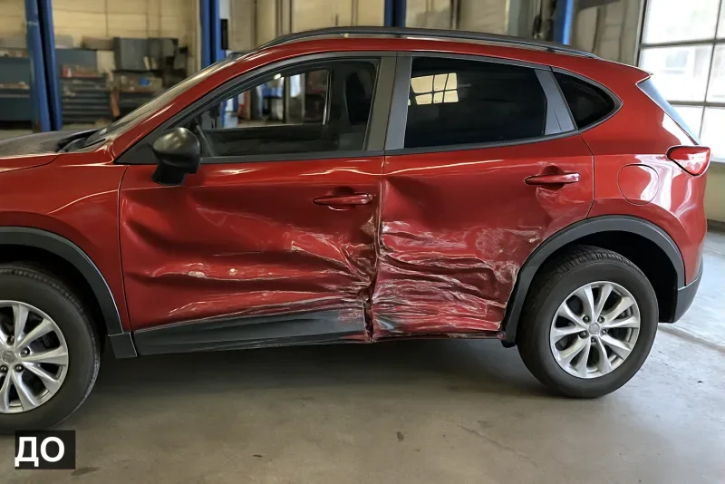 Kia Sportage IV — до ремонта: Кузовной ремонт после бокового ДТП