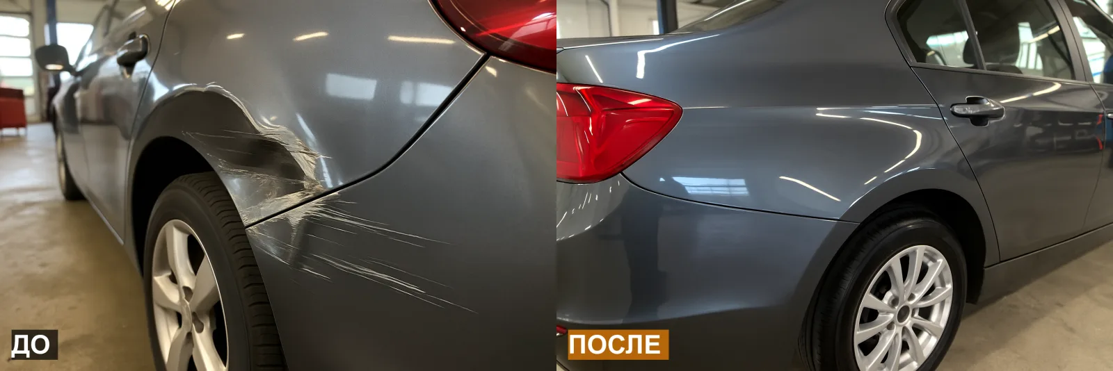 Toyota Camry XV70 — Замена и покраска заднего крыла после удара